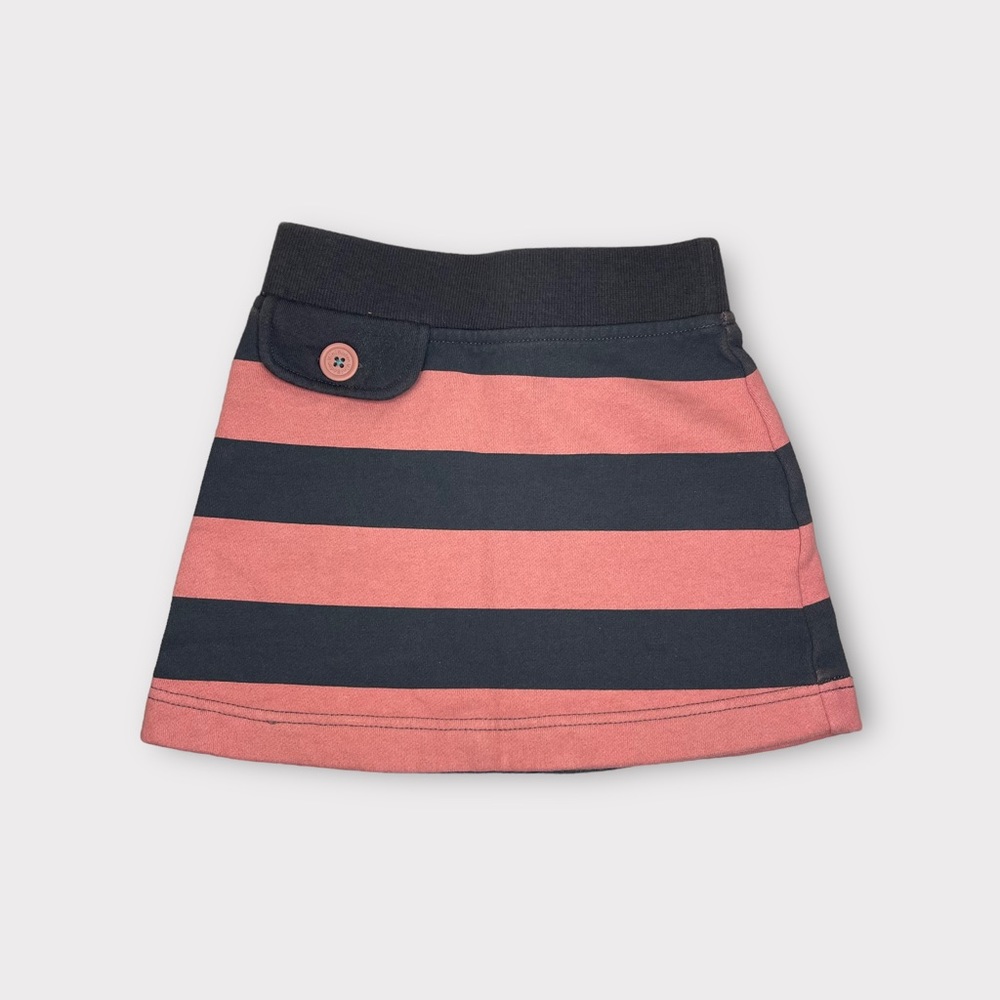 Mini Boden Vintage Brown & Pink Striped Skirt
